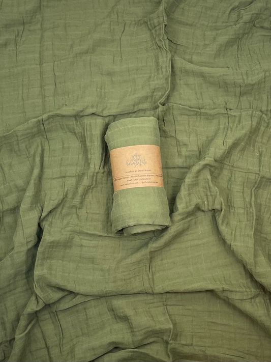 Army Green - Muslin Cotton Swaddle