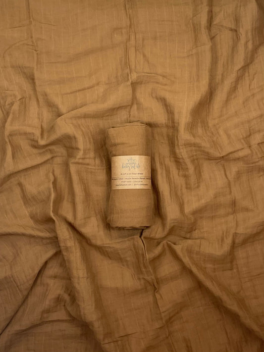 Camel - Muslin Cotton Swaddle